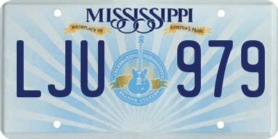 MS license plate LJU979