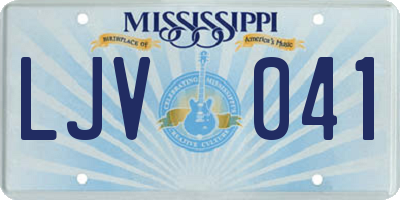 MS license plate LJV041