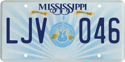 MS license plate LJV046