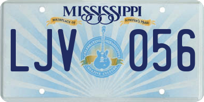 MS license plate LJV056