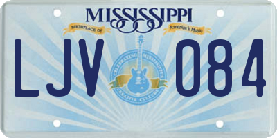 MS license plate LJV084
