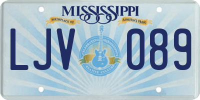 MS license plate LJV089