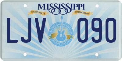 MS license plate LJV090