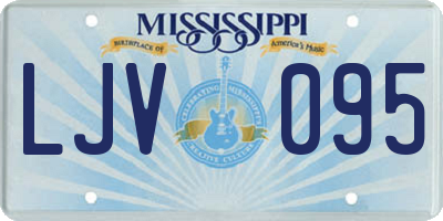 MS license plate LJV095