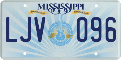 MS license plate LJV096