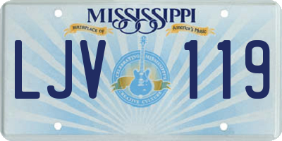 MS license plate LJV119