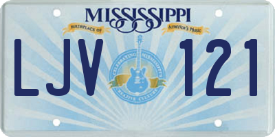 MS license plate LJV121