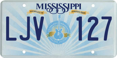 MS license plate LJV127