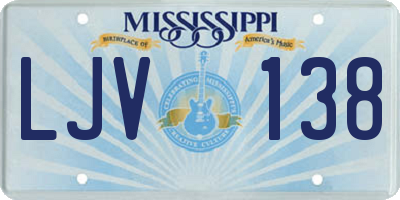 MS license plate LJV138