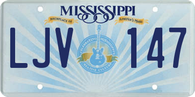 MS license plate LJV147