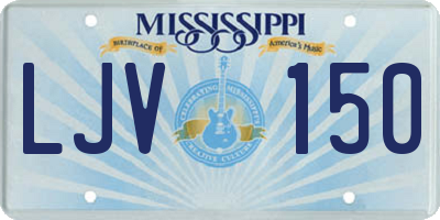 MS license plate LJV150