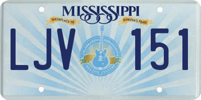 MS license plate LJV151