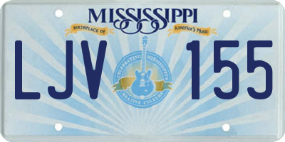 MS license plate LJV155