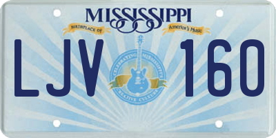 MS license plate LJV160
