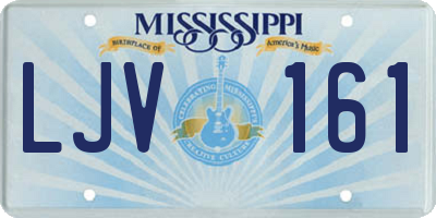 MS license plate LJV161