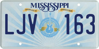 MS license plate LJV163
