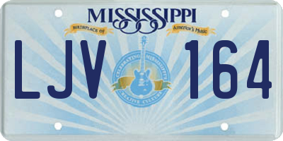 MS license plate LJV164