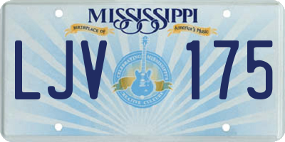 MS license plate LJV175
