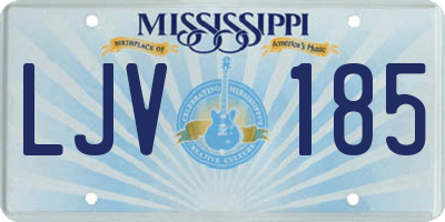 MS license plate LJV185
