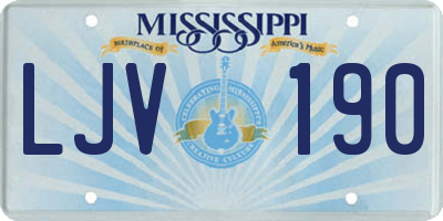 MS license plate LJV190