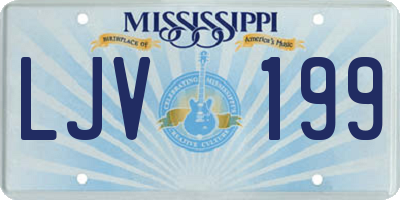 MS license plate LJV199
