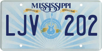 MS license plate LJV202
