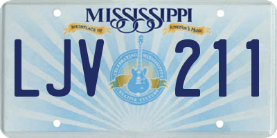 MS license plate LJV211
