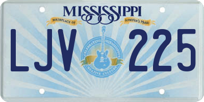 MS license plate LJV225
