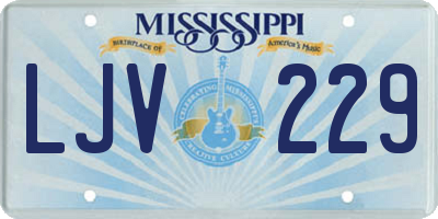 MS license plate LJV229