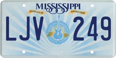 MS license plate LJV249