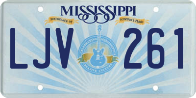 MS license plate LJV261