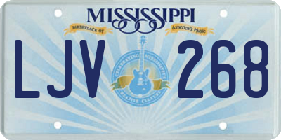 MS license plate LJV268