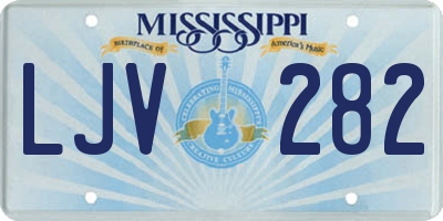 MS license plate LJV282