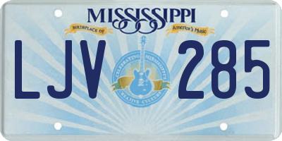 MS license plate LJV285