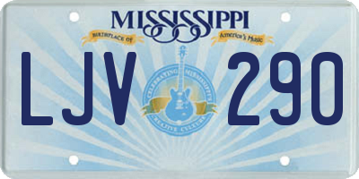 MS license plate LJV290