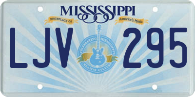 MS license plate LJV295