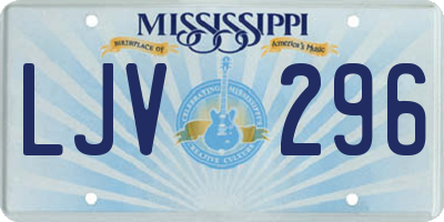 MS license plate LJV296