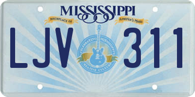 MS license plate LJV311