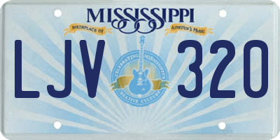 MS license plate LJV320