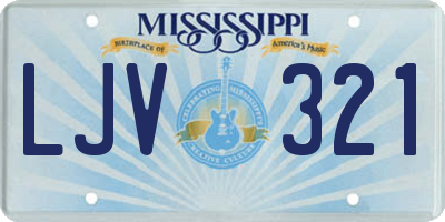 MS license plate LJV321