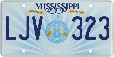 MS license plate LJV323