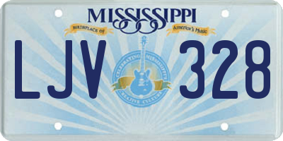 MS license plate LJV328