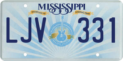 MS license plate LJV331