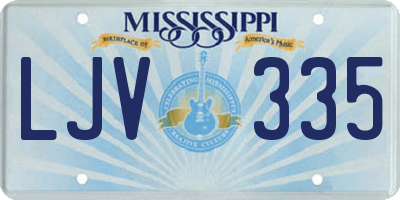 MS license plate LJV335