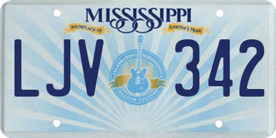 MS license plate LJV342