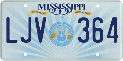 MS license plate LJV364