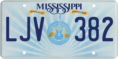 MS license plate LJV382