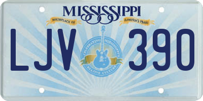 MS license plate LJV390