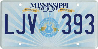 MS license plate LJV393