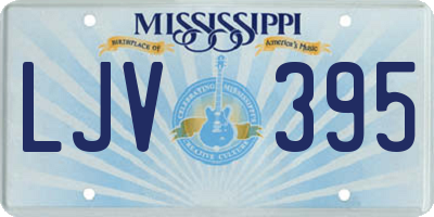 MS license plate LJV395